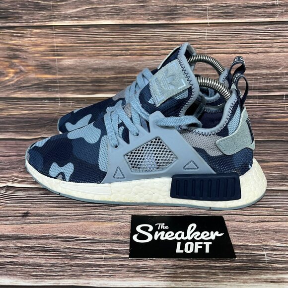 Adidas NMD XR1 Women's Blue Duck Camo Athletic Shoes - Picture 3 of 8